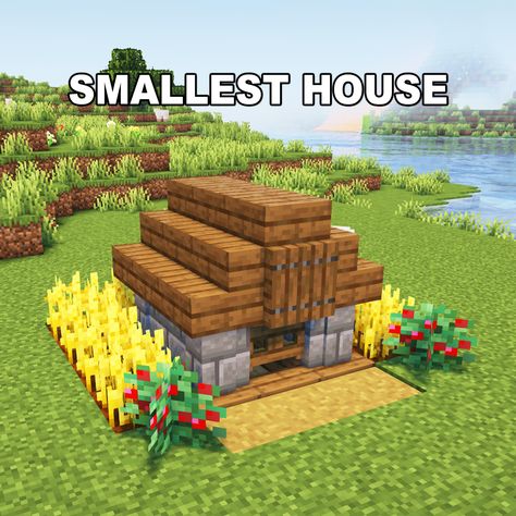 Starter Base Minecraft Ideas, Starter Builds Minecraft, Minecraft Mini House Ideas, Smallishbeans Minecraft Builds, Starter Base Minecraft, Minecraft Starter Base, Minecraft Small House, Minecraft Starter House, Minecraft Military Base