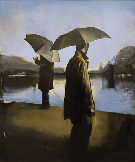 christopher thompson | Tumblr Malcolm Liepke, Christopher Thompson, Umbrella Art, Raining Cats And Dogs, Water Art, It's Raining, Sculpture Installation, British Artist, Beautiful Place