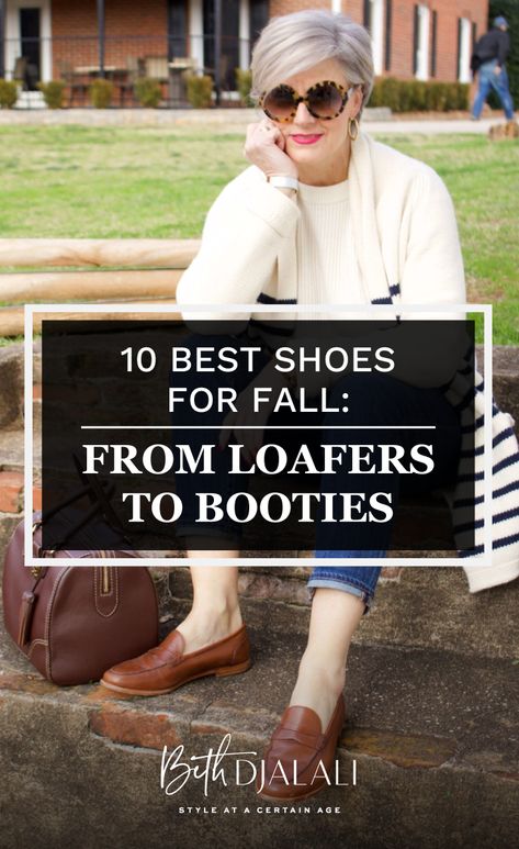 It's time to trade in your flip flops and sandals for cool weather footwear. From loafers to booties, here are the 10 best shoes for Fall. Visit Style at a Certain Age for more fall fashion ideas that are ageless and trend proof. #fallfashion #fashioninspo #fiftynotfrumpy #fashionblogger 2023 Fall Shoes For Women, 2023 Fall Womens Shoes, Cute Winter Shoes For Women Casual, Women's Fall Shoes 2023, Womens Wide Shoes Casual, Best Shoes For Fall, Fall Must Have Shoes 2023, Fall Fashion Shoes 2023, Womens Fall Shoes Casual