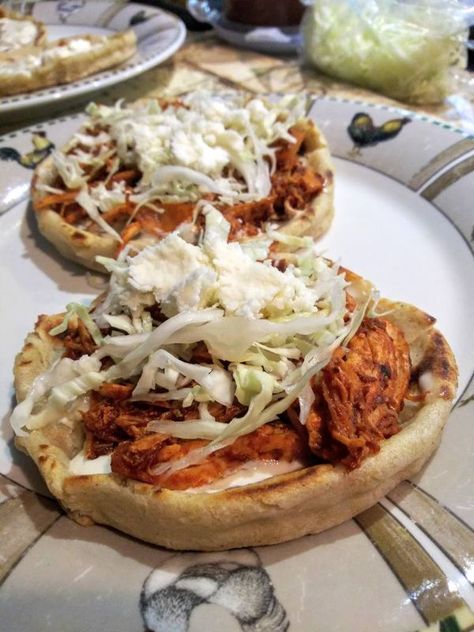 “Mexican Recipes To Learn & Share” | Once you try Thinga Sopes you won't just want It with tostadas | Facebook Homemade Sopes Recipe, Chicken Sopes Mexican, Sopes Mexican Ground Beef, Sopes Mexican, Spicy Chicken Tostadas, How To Make Sopes With Maseca, You Tried, Chicken Breast, Mexican Food Recipes