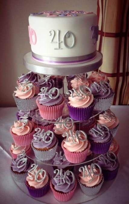 Woman’s 40th Birthday Cake, Cake Ideas 40th Birthday Women, Cupcakes For 40th Birthday For Women, Cupcake 40th Birthday, 40th Bday Cupcakes, Cupcakes For 50th Birthday For Women, 40 Birthday Ideas For Woman Turning 40 Cake, Cupcakes 40th Birthday Woman, 40th Birthday Cake For Women Purple