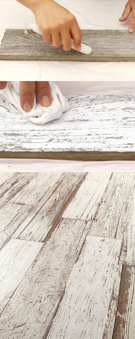 Ultimate guide + video tutorials on how to whitewash wood & create beautiful whitewashed floors, walls and furniture using pine, pallet or reclaimed wood. Whitewashed Floors, How To Whitewash Wood, Pallet Tray, How To Whitewash, White Washed Floors, Wood Barn, Whitewash Wood, Diy Holz, Pallet Ideas