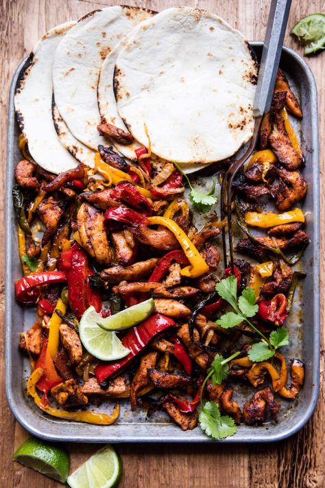 Half Baked Harvest Sheet Pan, Harvest Sheet Pan, Sheet Pan Fajitas, Pan Fajitas, Poblano Chicken, Sheet Pan Chicken Fajitas, Sheet Pan Meals Chicken, Half Baked Harvest Recipes, Pan Chicken Recipes