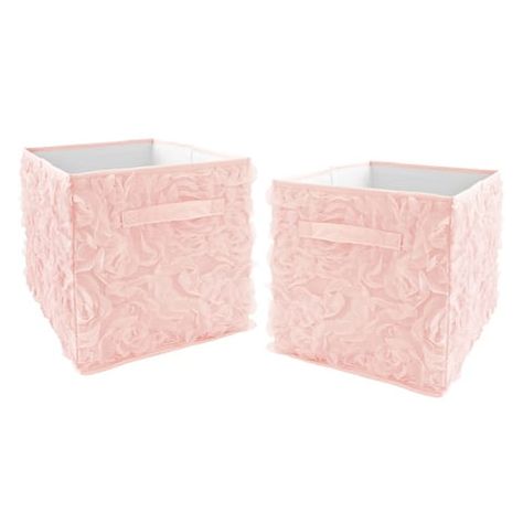 Buy Kids' Storage & Toy Boxes Online at Overstock | Our Best Kids' & Toddler Furniture Deals Kids Laundry Hamper, Blush Pink Bedroom, Fabric Storage Cubes, Cube Storage Bins, Fabric Storage Bins, Sweet Jojo Designs, Shabby Chic Pink, Jojo Designs, Toddler Furniture