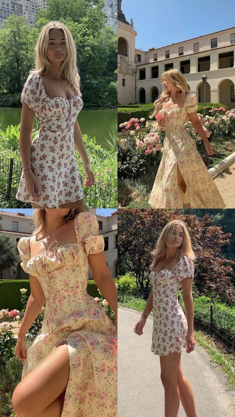 Backless Sundress, Dresses Cottagecore, Picnic Dress, Cute Dress Outfits, Cute Spring Outfits, Boho Dresses, Elegante Casual, Split Maxi Dress, Boho Floral Dress