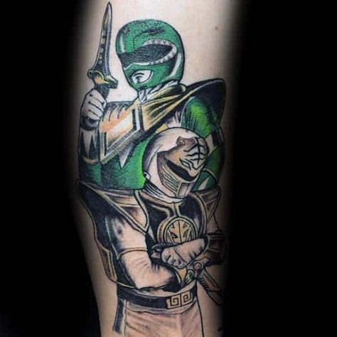 Green Ranger Tattoo, Rangers Tattoo, Power Rangers Tattoo, Black Power Ranger, Ranger Tattoo, Green Power Ranger, Virgin Mary Tattoo, Mary Tattoo, Power Tattoo