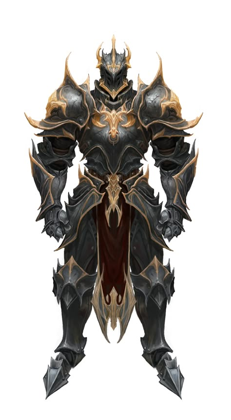 ArtStation - black and gold armor, Younghun Byun(uebyh) Black And Gold Armor, Gold Armor, Dragon Armor, Japon Illustration, Knight Art, Male Character, Knight Armor, Fantasy Armor, Blackest Knight