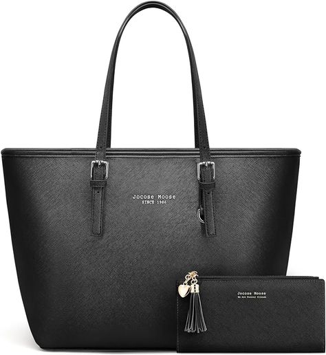 Jocose Moose Women Handbag Laptop Tote Bag Large PU Leather Computer Designer Shoulder Bag Lightweight, Gift with a Ladies Purse : Amazon.co.uk: Fashion Handbag Laptop, Computer Tote Bag, Form Outfits, Sixth Form, Laptop Tote Bag, Laptop Tote, Watches Luxury, Womens Watches Luxury, Women Handbag