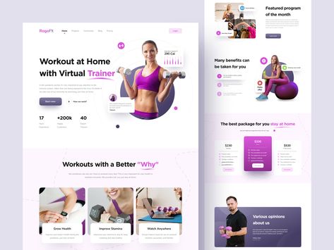 RogoF!t - Landing Page by Faris Setiawan🦊 Free Business Logo, Medical Website, Medical Website Design, Ui Design Principles, Build Your Own Website, Ui Design Website, Blogging Inspiration, Custom Web Design, Fun Website Design