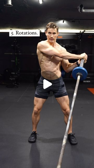 Jack Hanrahan Fitness on Instagram: "5 Essential landmine exercises to build functional muscle & strength 💪 The Landmine is the most under-valued and under-utilized tool in the weight room. It is an extremely joint friendly and versatile tool. If you’re not using it, here are some of my favorites. If you do use it, what’s your favorite? I could easily have posted top 25 😂 so I’ll have to revisit this theme if you’re interested in learning more. @prgrm ‘Smarter Training, Superior Results’ #trainsmart #functionalstrength #functionalmuscle #painfreegains #longevity #fitnessover40 #muscle #menshealth #mensfitness" Landmine Core Exercises, Landmine Workout Routine, Landmine Workout, Landmine Exercises, Functional Strength Training, Farmers Walk, Strength Exercises, Weight Room, Men’s Fitness