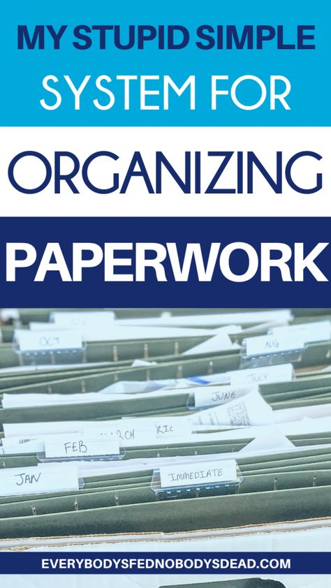 My Stupid Simple System for Organizing Paperwork Paper Clutter Organization, Organizing Paperwork, Paper Clutter, Clutter Organization, Junk Mail, Organizing Systems, Filing System, How To Organize, Home Office Organization