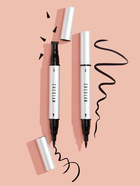 Free Returns ✓ Free Shipping On Orders $49+ ✓. WING IT Waterproof Liner Duo - BLACK- Eyeliner at SHEIN. Eyeliner Designs, Black Eyeliner Pencil, Inspo Makeup, Eyeliner Waterproof, Eyeliner Products, Wing It, Black And White Fabric, Products Makeup, Black Eyeliner