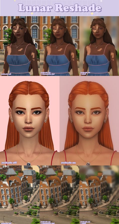 Lunar ReShade | simancholy on Patreon Skin Reshade Sims 4, Sims 4 Mods Reshade, Sims 4 Cc Reshade Patreon, Sims 4 Cc Skin Tones Patreon, Sims 4 Reshade For Mac, Sims 4 Reshade Preset 4.9.1, Sims 4 Reshade Preset 3.0.8, Sims 4 G Shade Presets, Sims 4 Filter Mod