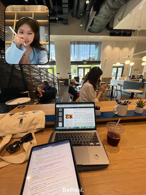 #cafe #study Study In A Cafe Aesthetic, Studying At Home Aesthetic, Studying At A Cafe Aesthetic, Cafe Studying Aesthetic, A Level Aesthetic, Study Selfie, Studying At Cafe, Cafe Study Aesthetic, Studying Cafe