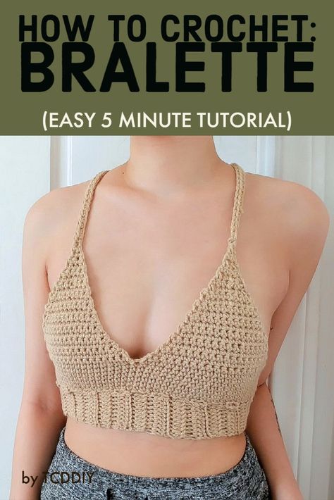 Unlock the art of crochet with this step by step crochet pattern tutorial! We have included detailed photos and an easy-to-follow pattern that will take your skills from average to extraordinary. Whether you’re a beginner looking to learn the basics or an experienced crocheter looking to perfect your techniques, this crochet tutorial is perfect for getting you started. In no time you will be creating stunning crochet pieces with this easy to follow pattern. Top Tejidos A Crochet, Top A Crochet, Modern Crochet Patterns, Step By Step Crochet, Crochet Tops Free Patterns, Crochet Bralette, Crochet Crop, Youtube Instagram, Modern Crochet