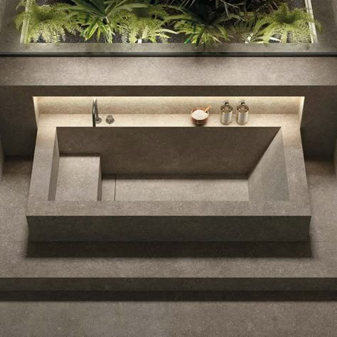 Concrete Bathtub, Sunken Bathtub, Bathtub Cover, Sunken Tub, Marble Bathtub, Built In Bathtub, Built In Bath, Modern Bathtub, Stone Bathtub