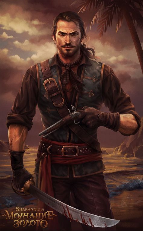 Pirate Art, Heroic Fantasy, The Pirate King, Male Character, Pirate Life, Fantasy Male, Arte Inspo, Arte Fantasy, Fantasy Rpg