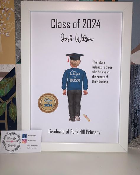 Year 6 leavers framed prints, great gift idea #year6 #year6leavers #leavers #leavers24 #school #school2024 #graduation #girl #boy #schoolleavers #keepsake Primary School Graduation, Boy School, Graduation Frame, School Leavers, Year 6, Graduate School, Primary School, Kid Names, Personalized Gifts