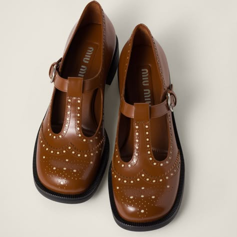 Vintage Designer Shoes, Vintage Miu Miu, Miu Miu Logo, Special Shoes, Loafer Shoes Women, Brogue Shoes, Shoes Collection, Men's Footwear, Shoe Lover