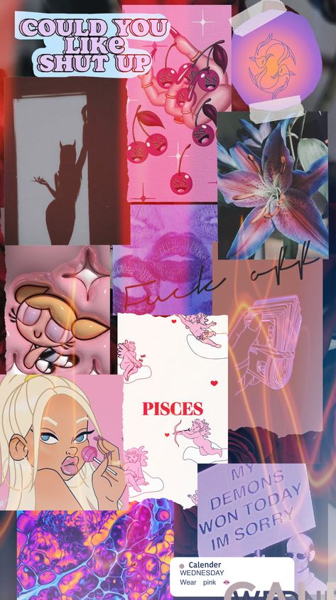 Pisces Aesthetic Wallpaper, Pisces Pink, Pisces Wallpaper, Wallpaper For Your Phone, Instagram Ideas, Yours Truly, Wear Pink, Phone Backgrounds, Aesthetic Wallpapers