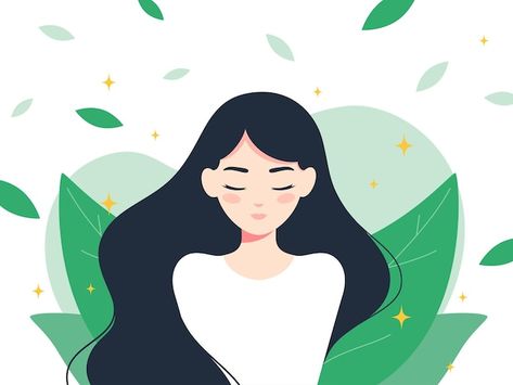 Vector Portraits, Vector Illustration Character, Flat Character, Sage Leaf, Hair Illustration, Mobile App Design Inspiration, A Girl Like Me, Iphone Lockscreen Wallpaper, Salt And Light