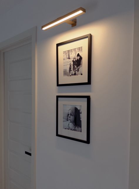 MIOBLUE Wireless Picture Lights … curated on LTK Wall Lamps In Hallway, Picture Frame Wall With Lights, Picture Wall With Lights Above, Picture With Lights On Wall, Picture Frames With Lights Above, Light Above Picture Frame, Lights Above Pictures On Wall, Gallery Wall With Lights, Gallery Lights