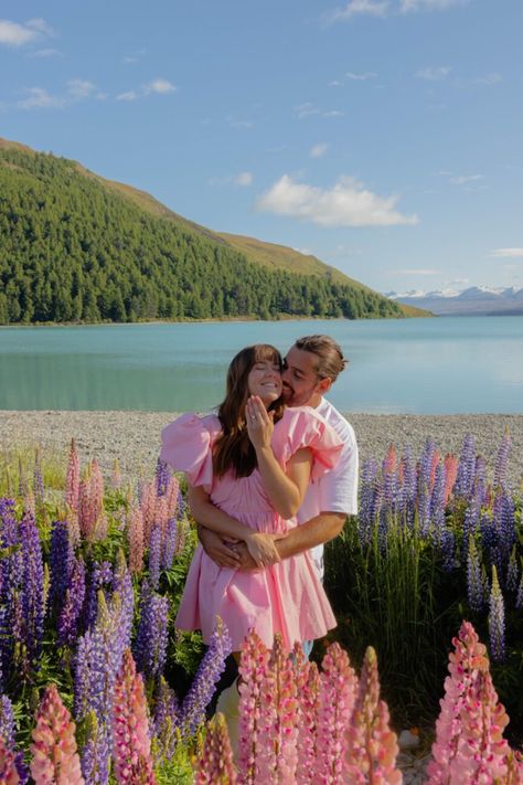 5 Dreamy Proposal Destinations in New Zealand to Begin Your Forever Blue Ridge Parkway Proposal, Lake Tekapo Wedding, New Zealand Proposal, New Zealand Engagement Photos, Proposal Switzerland, Proposal Locations Ideas, Wildflower Proposal, Pretty Proposals, Forest Proposal