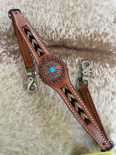 Western Tack Sets, Wither Strap, Western Tack, Teal Accents, Tack Sets, Western Saddle, Western Leather, Bead Leather, Horse Hair