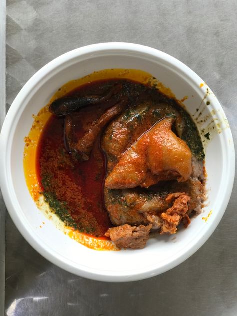 Amala and Ewedu soup is one of the most popular Nigerian soups, not only among the Yoruba people. Amala is a traditional Nigerian dish. It is prepared from yam and/or cassava flour, or unripe plantain flour. Ewedu is a classic Yoruba soup that is frequently served with Amala or other traditional swallow foods such as Eba, pounded yam, or fufu. It’s delicious and nutritious, and when cooked, it has a slimy texture like okra. Yoruba Soup, Unripe Plantain, Nigerian Soups, Plantain Flour, Traditional Swallow, Pounded Yam, Swallow Food, Yoruba People, African Cooking