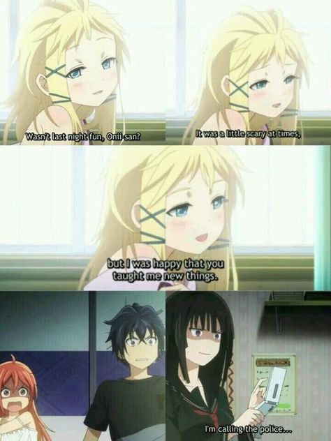 Black bullet Funny Anime Scenes, Anime Humor, Anime Scenes, Anime Rules, Black Bullet, Anime Suggestions, Otaku Meme, Funny Comic Strips, Weird Quotes Funny