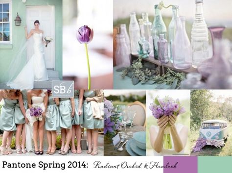 Green Inspiration, Picnic Wedding, Purple Themes, Radiant Orchid, Color Of The Year, Mountain Wedding, Pantone Color, Wedding Themes, Reception Decorations