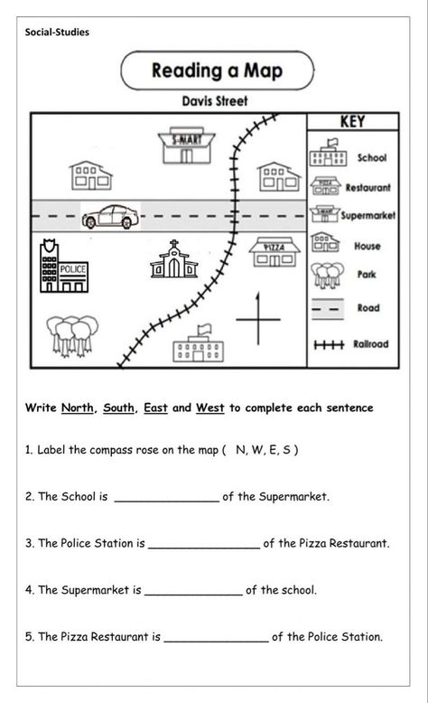 1st Grade Map Skills Worksheets, 2nd Grade Map Activities, Map Reading Activities, Map Reading Skills Free Printable, Map Symbols Worksheet, Mapping Skills Grade 2, Reading A Map Worksheet, Map Key Worksheet, Social Studies Worksheets For 3rd Grade