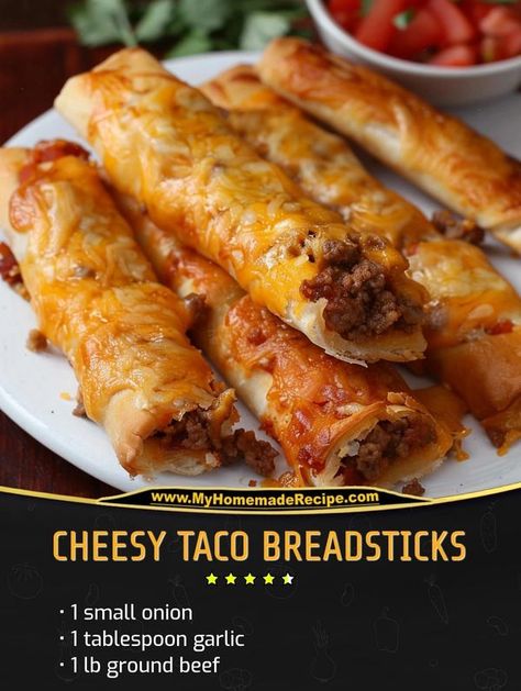 Grandma Unbeatable Recipes Pineapple Delight, Cheesy Breadsticks, Spicy Dip, Crispy Pizza, Taco Ingredients, Taco Fillings, Taco Pizza, Food Groups, Crescent Roll