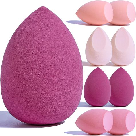 LIDENKORS Makeup Sponge, Make up Sponge Blender, 8 PCS Big Beauty Blender Sponge, Beauty Sponge for Liquid and Cream Foundation Sharp Makeup, Beauty Blender Real Techniques, Beauty Blender Set, Make Up Sponge, Face Blender, Sponge Makeup, Beauty Blender Sponge, Blender Sponge, Makeup Blending