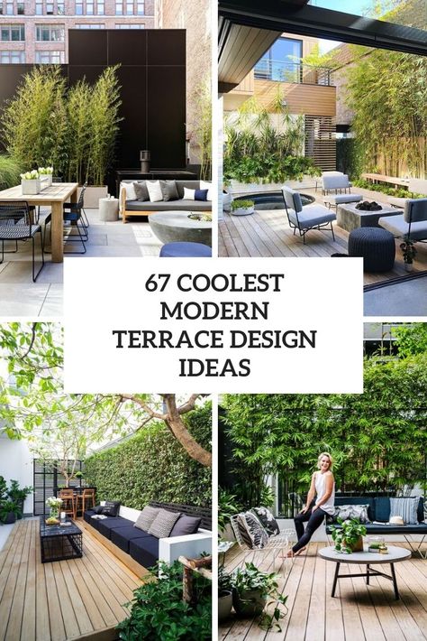 coolest modern terrace design ideas cover Modern Terrace Design, Terrace Design Balcony, Terrace Design Ideas, Garden Landscaping Design Ideas, Modern Terrace, Rooftop Patio Design, Roof Garden Design, Pocket Garden, Terrace Decor