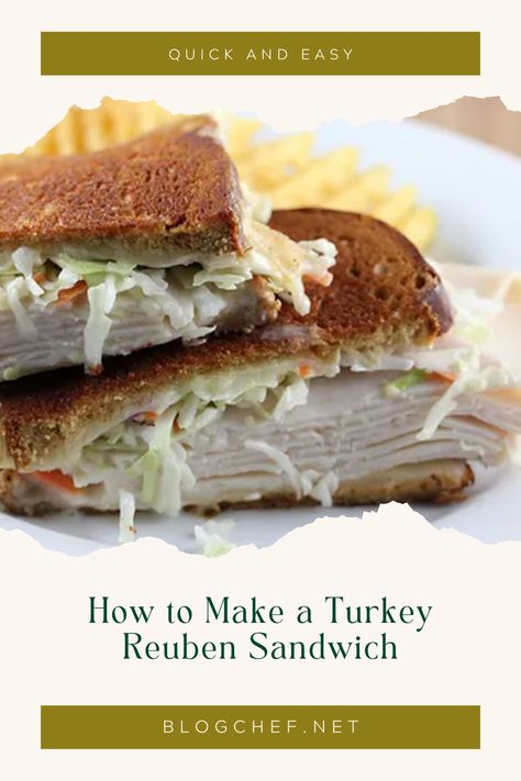 This turkey Reuben sandwich (or sometimes called a Rachel Sandwich) is a slightly different take on the classic Reuben -- we swap out a few ingredients for a delicious end result. Gourmet Bagels, Turkey Reuben Sandwich, Rachel Sandwich, Turkey Reuben, Reuben Recipe, Reuben Sandwich Recipe, Reuben Sandwiches, Leftover Ideas, Hot Sandwiches