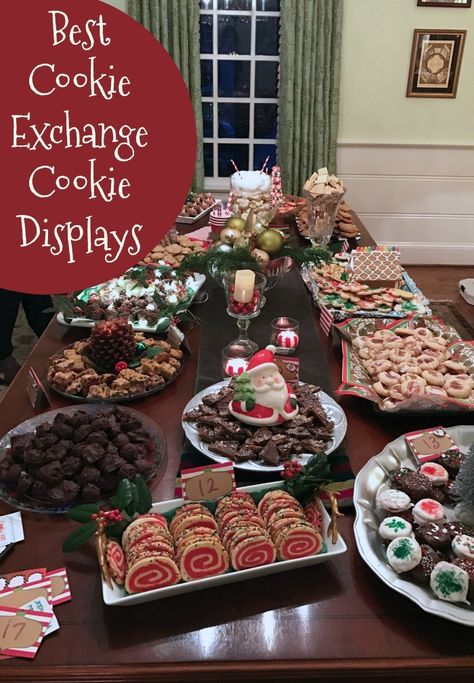 Best Cookie Exchange Cookie Displays Here are some amazing ways to display your cookies for your cookie exchange contest Spicy Oatmeal, Cookie Displays, Christmas Cookie Exchange Party Ideas, Christmas Cookie Swap Party, Holiday Cookie Exchange Party, Cookie Swap Party, Christmas Cookies Packaging, Christmas Cookie Swap, Ribbon Label