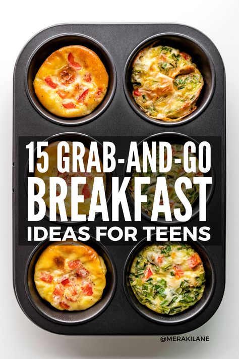 15 Filling and Healthy Grab-and-Go Breakfast Ideas for Teens Easy Breakfast Ideas For Teens, Granola Parfait Cups, Breakfast Ideas For Teens, Breakfast Grab And Go, Healthy Grab And Go Breakfast, Grab And Go Breakfast Ideas, Homemade Breakfast Bars, Healthy Grab And Go, Breakfast Pita