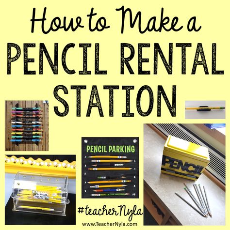 Discover How to Make a Pencil Rental System in Your Classroom | Nyla's Crafty Teaching Pencil Checkout System Classroom, Pencil Organization Classroom, Pencil Dispenser Teacher Diy, Pencil Parking Lot Classroom, Pencil Dispenser, Sign Out Sheet, How To Make Trees, Classroom Tree, Classroom Hacks