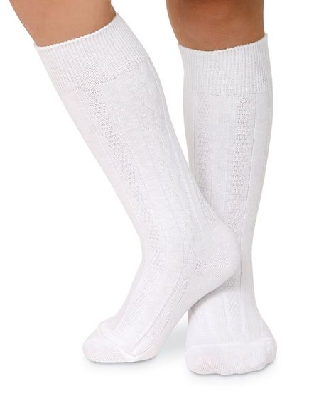 Baby Knee High Socks | Toddler Fashion Socks | Jefferies Socks White Knee Socks, White Knee High Socks, Cable Knit Socks, Baby Shoe Sizes, Lace Socks, High Knees, Soft Ring, Girls Socks, Cozy Fits