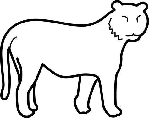 Tiger Blank No Stripes - Free vector ... Tiger Template, Tiger Outline, Infant Toddler Classroom, Toddler Fine Motor Activities, Project Tiger, Zoo Preschool, Zoo Animal Crafts, Super Coloring Pages, Free Clipart Downloads