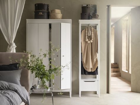 IDANAS wardrobe Idanäs Wardrobe, Ikea Idanas, Paint Color Bedroom, Hemnes Bookcase, Dressing Ikea, Creative Headboard, Ikea Italia, Color Bedroom, Armoire Dressing