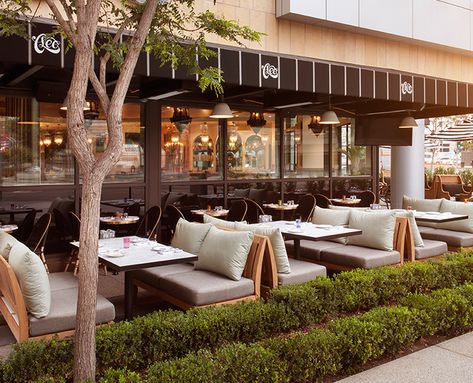 Style Notes From The Designer of Gracias Madre + More L.A. Haunts Rooftop Restaurant Design, Restaurant Design Inspiration, Interior Design Help, Outdoor Restaurant Design, Terrace Restaurant, Restaurant Patio, Coffee Shop Design, Outdoor Restaurant, Cafe Interior Design