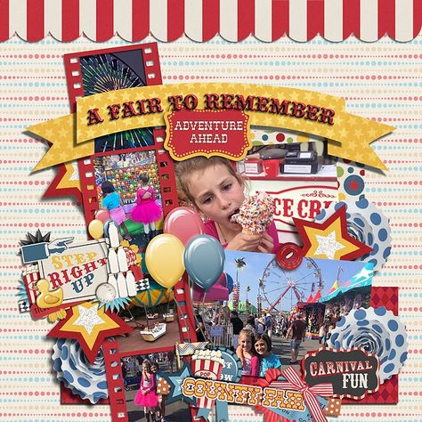 A fair to remember - Digi State Fair Fair Scrapbook Layouts, Digital Scrapbooking Layouts, State Fair, Digital Scrapbook, Scrapbooking Layouts, Scrapbook Layouts, Bingo, Family Fun, Digital Scrapbooking