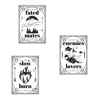 Enemies To Lovers Stickers, Fated Mates, Slow Burn Tattoo, Book Tropes Stickers, Book Tropes, Burn Tattoo, Slow Burn, Reading Journal, Books To Buy