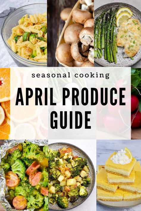 April Produce Guide Grocery Hacks, Seasonal Produce Guide, Loaded Cauliflower Casserole, Produce Recipes, Seasonal Cooking, Easy Cauliflower, Seasonal Produce, Meatless Dinner, Cookout Food