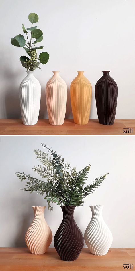 I Designed And 3D Printed These Vases Best 3d Printer Ideas, Aesthetic Things To 3d Print, Vase 3d Print, Simple 3d Printing Ideas, Useful 3d Prints Products, Useful 3d Printing Ideas, Balcony Reading Nook, 3d Printed Ideas, 3d Printed Home Decor