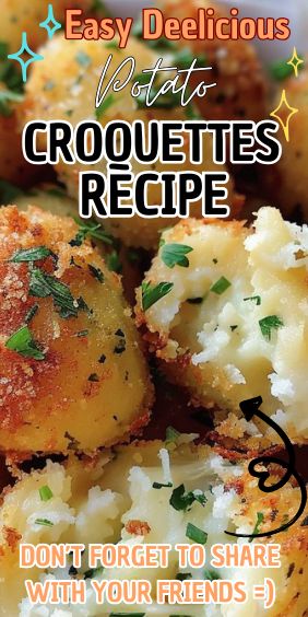 Potato Croquettes German Potato Croquettes, Potatoe Croquettes Recipe, Potato Croquettes Recipe, Potato Croquette Recipe, Croquettes Recipe, Parmesan Cheese Potatoes, Potato Croquettes, Crab Cake Recipe, German Potatoes