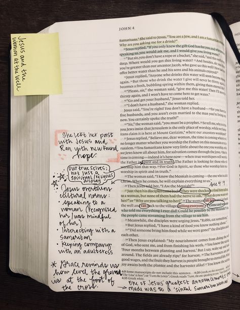 John 4 bible journaling / note taking John Chapter 2 Bible Notes, John 4 Bible Study, John 9 Bible Journaling, John Bible Journaling Notes, John Notes Bible, John 5 Bible Journaling, John 2 Bible Journaling, John 4 Bible Journaling, John Bible Notes