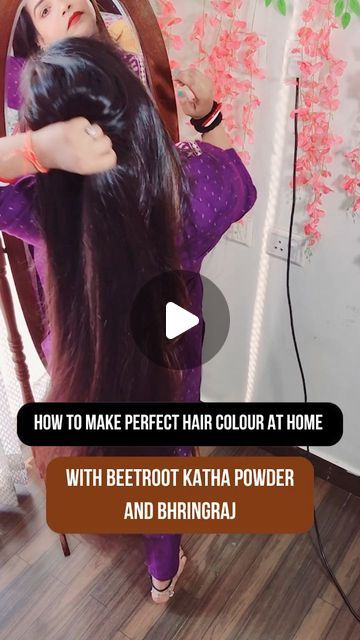 Seema Panchal on Instagram: "अब सफ़ेद बाल झटपट से होंगे काले 
How to color hair at home naturally?
Hair growth DYE 
How to naturally color your hair at home?
Homemade hair color kaise bnaye
सफ़ेद बालों को झट से काला करने का १००% natural तरीका 

How To prepare Homemade hair growth Dye

This hairgrowth dye Increase your hair growth and color your hair naturally. Take a round metal pot. Add 1-2 Spoon of amla powder in it. Mixed it well. Add 3 Spoon of Beetroot Powder and 4 teaspoon of katha powder. Mix everything and let it soak overnight and make a paste in the morning. You can also add clove powder in it and half teaspoon of cinnamon. Apply it on clean hair for half an hour and then rinse it from water. 

#Hairdye #Naturalhaircolor #Haircolorathome #100% Results #Beetrootpowder #Kathapowder # Homemade Hair Color, Color Hair At Home, Homemade Hair Growth, Amla Powder, Dyeing Hair, Perfect Hair Color, Beetroot Powder, Homemade Hair, Homemade Hair Products